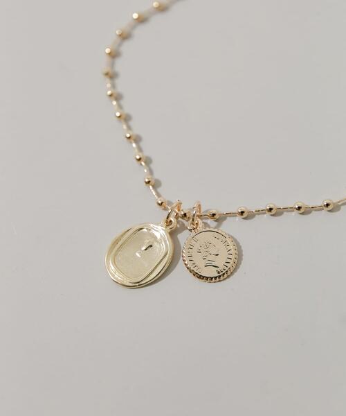 SMELLY（スメリー）の「コインチャームボールチェーンネックレス（ネックレス・レディース・ゴールド・-）」の6枚目の写真