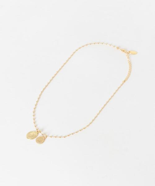 SMELLY（スメリー）の「コインチャームボールチェーンネックレス（ネックレス・レディース・ゴールド・-）」の4枚目の写真