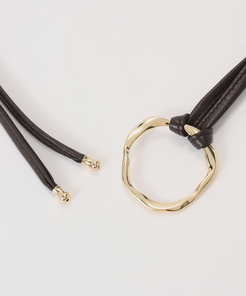 plage（プラージュ）の「oval string ベルト（ベルト・レディース・ブラウン系その他・FREE）」の2枚目の写真