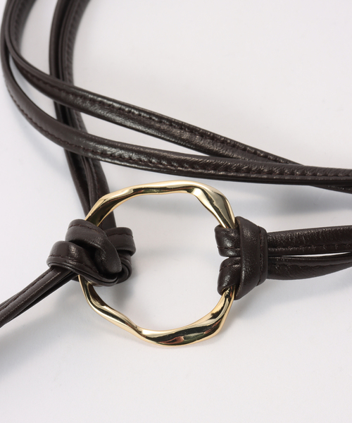 plage（プラージュ）の「oval string ベルト（ベルト・レディース・ブラウン系その他・FREE）」の3枚目の写真