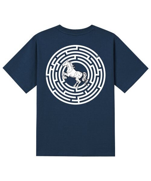 KAN6312(カン6312)の「KTN0038 サークルミロ 半袖Tシャツ - ネイビー(Tシャツ/カットソー・メンズ・その他・LARGE/MEDIUM/SMALL/X-LARGE)」の1枚目の写真