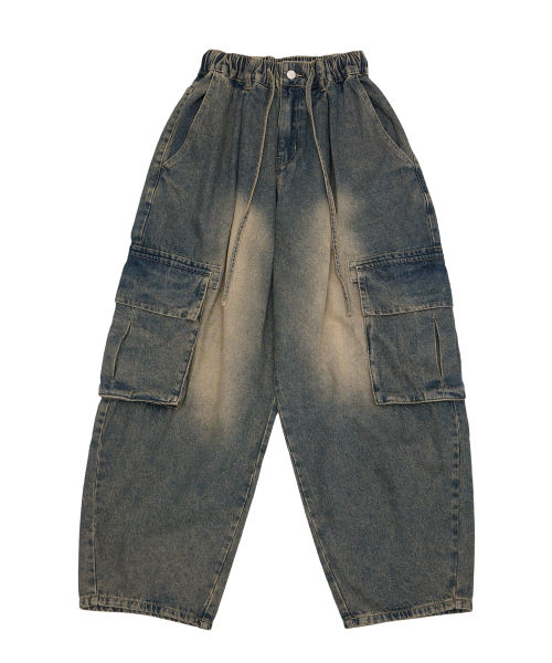 DOUBLE JD（ダブルジェイディー）の「バルーンフィットカーゴデニム（ブルー）（デニムパンツ・メンズ・その他・MEDIUM/LARGE）」の3枚目の写真