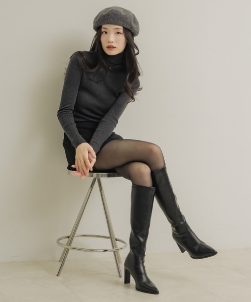 NEUNA（ヌナ）の「ポインテッドトゥロングブーツ（ブーツ・レディース・ブラック/ブラウン・36/38/39）」の9枚目の写真