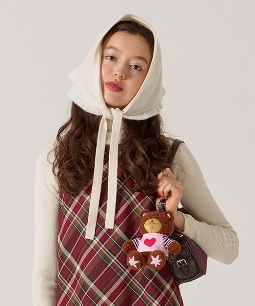 TINA：JOJUN（ティーナジョジュン）の「マルチ ニット スカーフ TINA：JOJUN（バンダナ/スカーフ・レディース・アイボリー/ネイビー・F）」の7枚目の写真