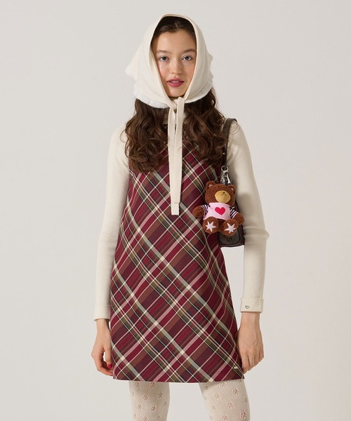 TINA：JOJUN（ティーナジョジュン）の「マルチ ニット スカーフ TINA：JOJUN（バンダナ/スカーフ・レディース・アイボリー/ネイビー・F）」の5枚目の写真