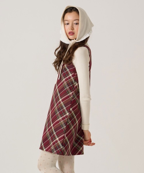 TINA：JOJUN（ティーナジョジュン）の「マルチ ニット スカーフ TINA：JOJUN（バンダナ/スカーフ・レディース・アイボリー/ネイビー・F）」の4枚目の写真