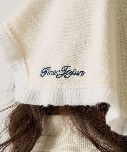 TINA：JOJUN（ティーナジョジュン）の「マルチ ニット スカーフ TINA：JOJUN（バンダナ/スカーフ・レディース・アイボリー/ネイビー・F）」の18枚目の写真