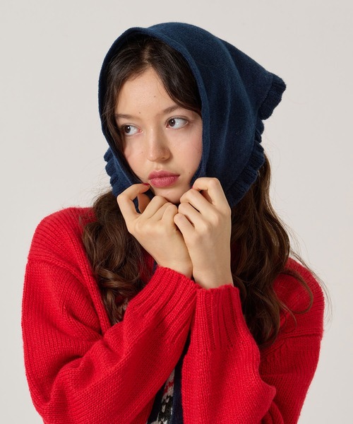 TINA：JOJUN（ティーナジョジュン）の「マルチ ニット スカーフ TINA：JOJUN（バンダナ/スカーフ・レディース・アイボリー/ネイビー・F）」の16枚目の写真