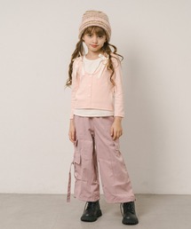 URBAN CHERRY | 【2点セット】レイヤードライクリボントップス+カーゴパンツ(Tシャツ/カットソー)