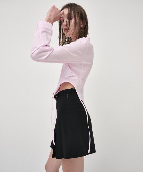 ETMON(エトモン)の「Side Shirring Slim Shirt, Pink(シャツ/ブラウス・レディース・その他・SMALL/MEDIUM)」の6枚目の写真