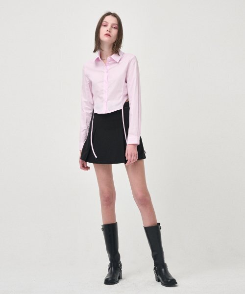 ETMON(エトモン)の「Side Shirring Slim Shirt, Pink(シャツ/ブラウス・レディース・その他・SMALL/MEDIUM)」の5枚目の写真
