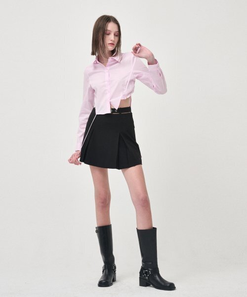 ETMON(エトモン)の「Side Shirring Slim Shirt, Pink(シャツ/ブラウス・レディース・その他・SMALL/MEDIUM)」の4枚目の写真
