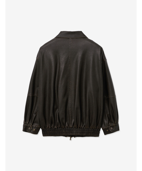 LADY VOLUME(レディーボリューム)の「9163 VINTAGE COATING LEATHER JACKET_BROWN(ライダースジャケット・レディース・その他・FREE)」の3枚目の写真