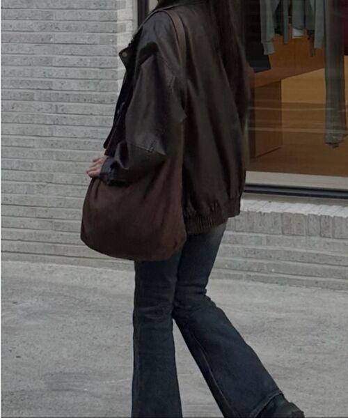 LADY VOLUME(レディーボリューム)の「9163 VINTAGE COATING LEATHER JACKET_BROWN(ライダースジャケット・レディース・その他・FREE)」の4枚目の写真