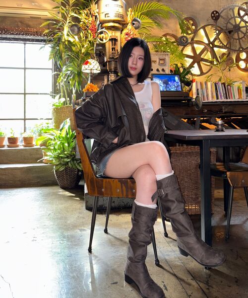 LADY VOLUME(レディーボリューム)の「9163 VINTAGE COATING LEATHER JACKET_BROWN(ライダースジャケット・レディース・その他・FREE)」の11枚目の写真