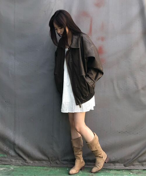 LADY VOLUME(レディーボリューム)の「9163 VINTAGE COATING LEATHER JACKET_BROWN(ライダースジャケット・レディース・その他・FREE)」の13枚目の写真