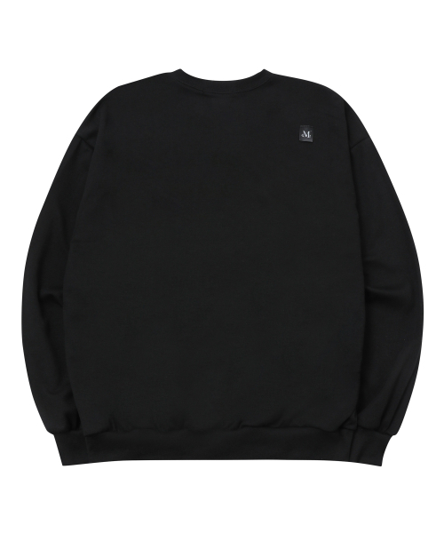 MUCENT（ムセント）の「ビッグロゴルーズフィットロングスリーブスウェット（3カラー）（スウェット・レディース・グレー/ネイビー/ブラック・MEDIUM/LARGE）」の4枚目の写真