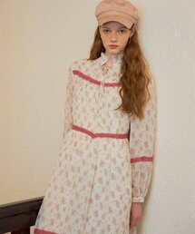Chiffon Lace Long Dress_ Ivory
