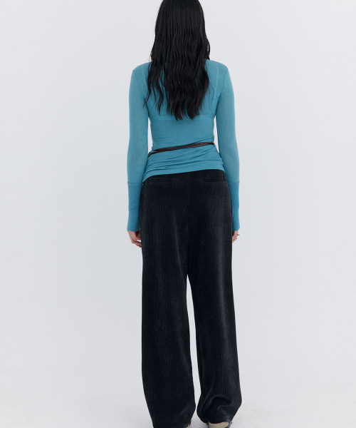 WNDERKAMMER(ブンダーカンマー)の「コーデュロイワイドパンツ_チャコール(その他パンツ・レディース・その他・X-SMALL/SMALL/MEDIUM)」の4枚目の写真