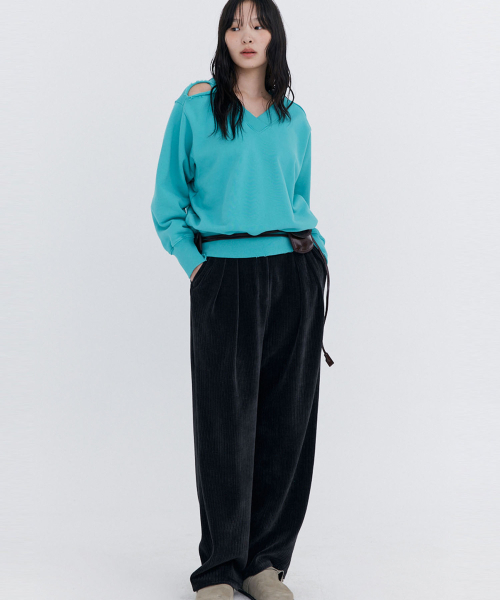 WNDERKAMMER(ブンダーカンマー)の「コーデュロイワイドパンツ_チャコール(その他パンツ・レディース・その他・X-SMALL/SMALL/MEDIUM)」の5枚目の写真