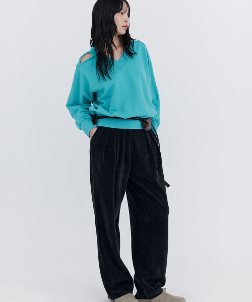 WNDERKAMMER(ブンダーカンマー)の「コーデュロイワイドパンツ_チャコール(その他パンツ・レディース・その他・X-SMALL/SMALL/MEDIUM)」の6枚目の写真