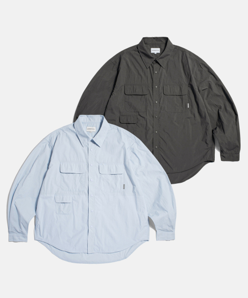 ESPIONAGE（エスピオナジ）の「Utility Over Shirt Light Blue（シャツ/ブラウス・レディース・その他・LARGE/X-LARGE/MEDIUM）」の9枚目の写真