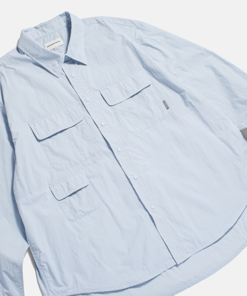 ESPIONAGE（エスピオナジ）の「Utility Over Shirt Light Blue（シャツ/ブラウス・レディース・その他・LARGE/X-LARGE/MEDIUM）」の11枚目の写真