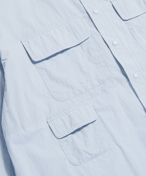 ESPIONAGE（エスピオナジ）の「Utility Over Shirt Light Blue（シャツ/ブラウス・レディース・その他・LARGE/X-LARGE/MEDIUM）」の12枚目の写真