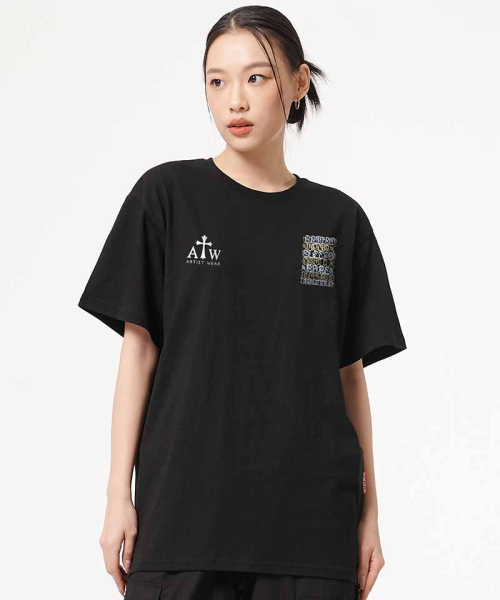 ARTISTWEAR（アーティストウェア）の「[ATW x BIG SLEEPS] LA LEGEND Short Sleeve T-Shirt（Tシャツ/カットソー・レディース・ブラック・XXXX-LARGE/LARGE/MEDIUM/SMALL/X-LARGE/XX-LARGE）」の5枚目の写真