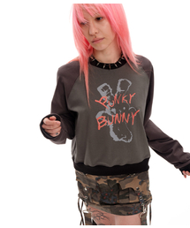 PUNKY BUNNY SWEATSHIRT_CHARCOAL