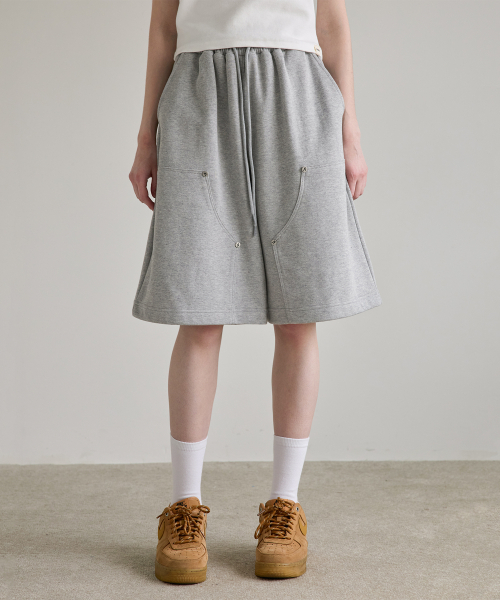 bounDary（バウンダリー）の「ダブルニリベットバミューダショートパンツ [グレー]（スウェットパンツ・メンズ・その他・MEDIUM/LARGE/X-LARGE）」の2枚目の写真