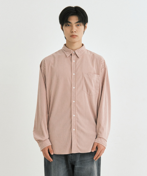 ENDOOR(エンドア)の「Corduroy stripe shirt (pink stripe)(シャツ/ブラウス・メンズ・その他・1/2)」の1枚目の写真