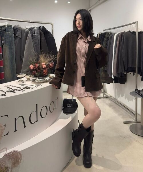 ENDOOR(エンドア)の「Corduroy stripe shirt (pink stripe)(シャツ/ブラウス・メンズ・その他・1/2)」の6枚目の写真