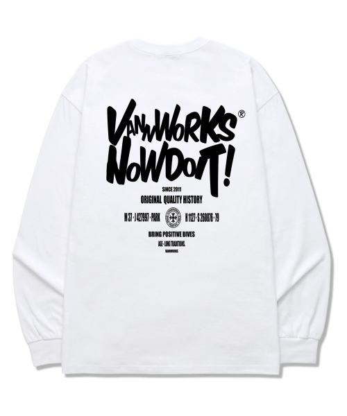 VANNWORKS(バンワークス)の「DOIT LARGE ロングスリーブ (VLS0088) ホワイト(Tシャツ/カットソー・レディース・その他・XX-LARGE/SMALL/MEDIUM/LARGE/X-LARGE)」の3枚目の写真