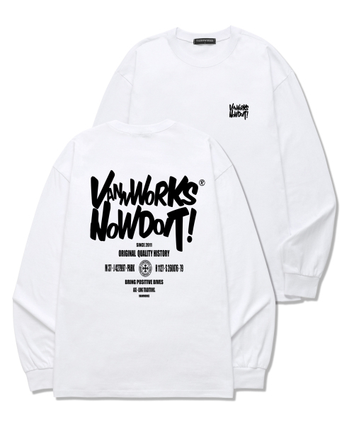 VANNWORKS(バンワークス)の「DOIT LARGE ロングスリーブ (VLS0088) ホワイト(Tシャツ/カットソー・レディース・その他・XX-LARGE/SMALL/MEDIUM/LARGE/X-LARGE)」の4枚目の写真
