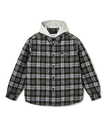 LORES（ロアス）の「Quilted Hooded Shirts - Charcoal（その他アウター）」
