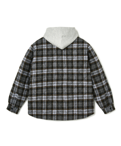 LORES(ロアス)の「Quilted Hooded Shirts - Charcoal(ダウンジャケット/コート・レディース・その他・LARGE/MEDIUM)」の2枚目の写真