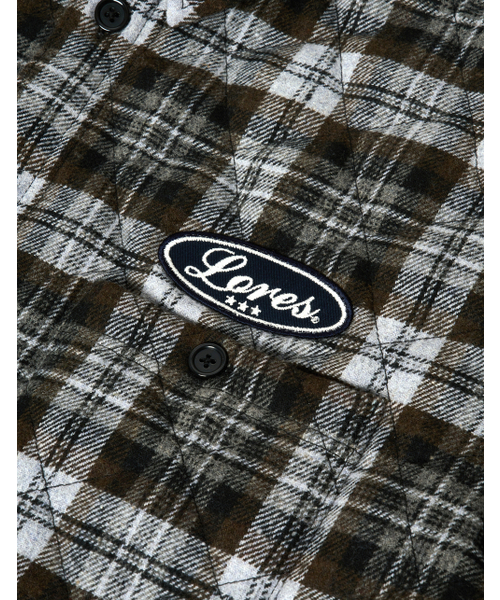 LORES(ロアス)の「Quilted Hooded Shirts - Charcoal(ダウンジャケット/コート・レディース・その他・LARGE/MEDIUM)」の3枚目の写真
