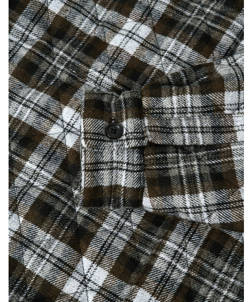 LORES(ロアス)の「Quilted Hooded Shirts - Charcoal(ダウンジャケット/コート・レディース・その他・LARGE/MEDIUM)」の4枚目の写真