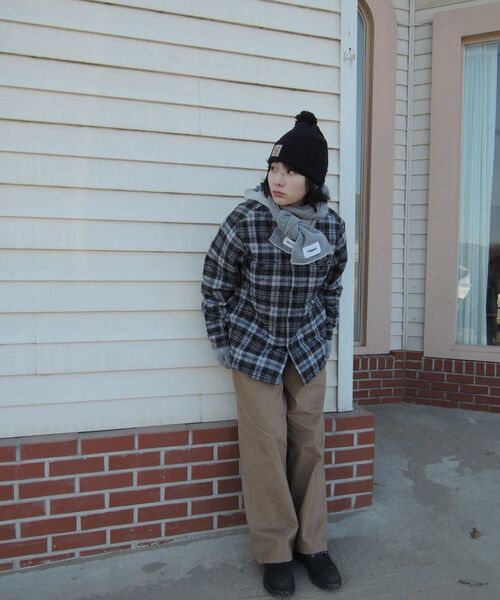 LORES(ロアス)の「Quilted Hooded Shirts - Charcoal(ダウンジャケット/コート・レディース・その他・LARGE/MEDIUM)」の5枚目の写真