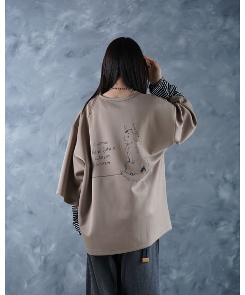 NOIZY（ノイジー）の「NOIZY Graphic Tee / GAME MENU / CONTINUE / ワンポイント / LOADING / BOX LOGO / 猫 ワンポイント バックプリント 半袖  プリント Tシャツ（Tシャツ/カットソー・メンズ・ベージュ/ホワイト系その他3/ホワイト系その他/ホワイト/グレー系その他4/グレー系その他3/グレー系その他2/ブラック系その他2/グレー系その他/サックスブルー/ブラック/ブラック系その他4/ホワイト系その他4/ブラック系その他3/ホワイト系その他2/ブラック系その他・LARGE/MEDIUM）」の16枚目の写真