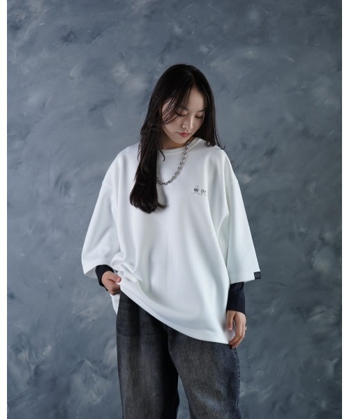 NOIZY（ノイジー）の「NOIZY Graphic Tee / GAME MENU / CONTINUE / ワンポイント / LOADING / BOX LOGO / 猫 ワンポイント バックプリント 半袖  プリント Tシャツ（Tシャツ/カットソー・メンズ・ベージュ/ホワイト系その他3/ホワイト系その他/ホワイト/グレー系その他4/グレー系その他3/グレー系その他2/ブラック系その他2/グレー系その他/サックスブルー/ブラック/ブラック系その他4/ホワイト系その他4/ブラック系その他3/ホワイト系その他2/ブラック系その他・LARGE/MEDIUM）」の4枚目の写真