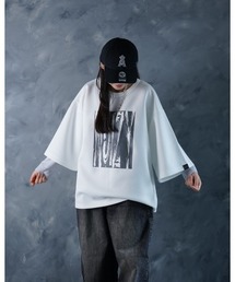 NOIZY（ノイジー）の「NOIZY Graphic Tee / GAME MENU / CONTINUE / ワンポイント / LOADING / BOX LOGO / 猫 ワンポイント バックプリント 半袖  プリント Tシャツ（Tシャツ/カットソー）」