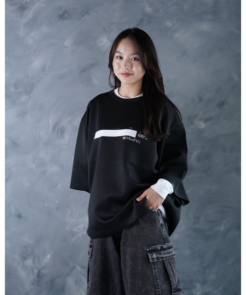 NOIZY（ノイジー）の「NOIZY Graphic Tee / GAME MENU / CONTINUE / ワンポイント / LOADING / BOX LOGO / 猫 ワンポイント バックプリント 半袖  プリント Tシャツ（Tシャツ/カットソー・メンズ・ベージュ/ホワイト系その他3/ホワイト系その他/ホワイト/グレー系その他4/グレー系その他3/グレー系その他2/ブラック系その他2/グレー系その他/サックスブルー/ブラック/ブラック系その他4/ホワイト系その他4/ブラック系その他3/ホワイト系その他2/ブラック系その他・LARGE/MEDIUM）」の10枚目の写真