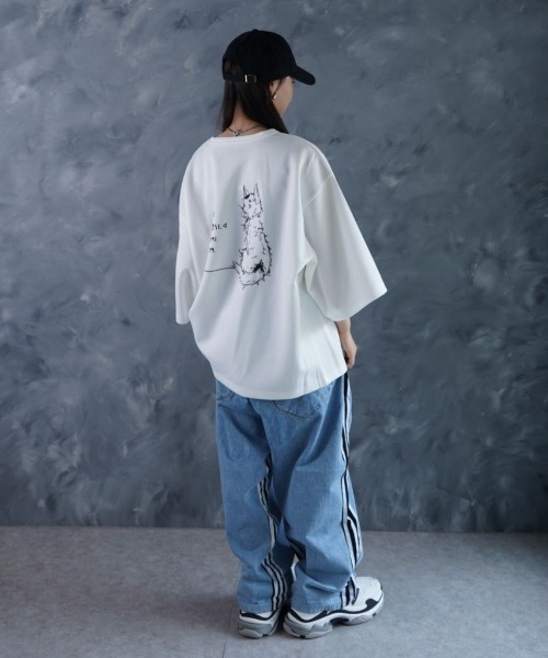 NOIZY（ノイジー）の「NOIZY Graphic Tee / GAME MENU / CONTINUE / ワンポイント / LOADING / BOX LOGO / 猫 ワンポイント バックプリント 半袖  プリント Tシャツ（Tシャツ/カットソー・メンズ・ベージュ/ホワイト系その他3/ホワイト系その他/ホワイト/グレー系その他4/グレー系その他3/グレー系その他2/ブラック系その他2/グレー系その他/サックスブルー/ブラック/ブラック系その他4/ホワイト系その他4/ブラック系その他3/ホワイト系その他2/ブラック系その他・LARGE/MEDIUM）」の21枚目の写真