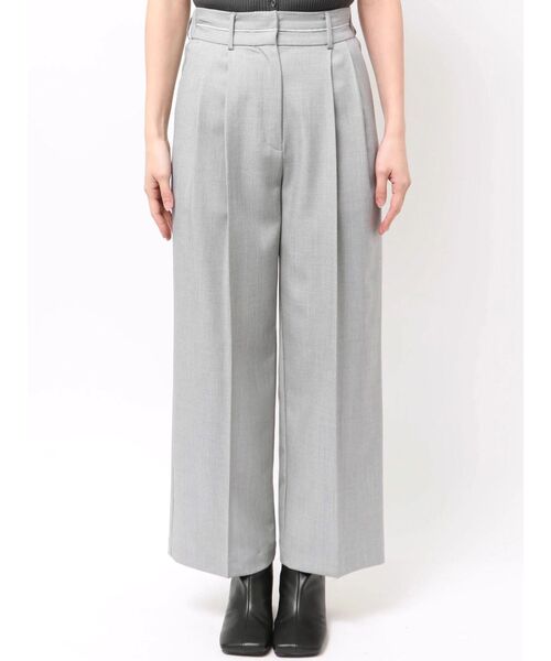 ELENDEEK（エレンディーク）の「ラインベルトワイドパンツ（その他パンツ・レディース・グレー/ブラック・01/02）」の8枚目の写真