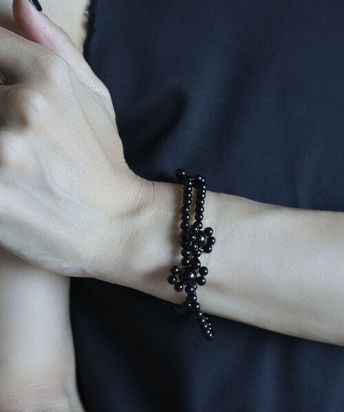 in mood（インムード）の「＜in mood＞ONYX FLOWER ネックレス（ネックレス・レディース・ブラック・FREE）」の7枚目の写真