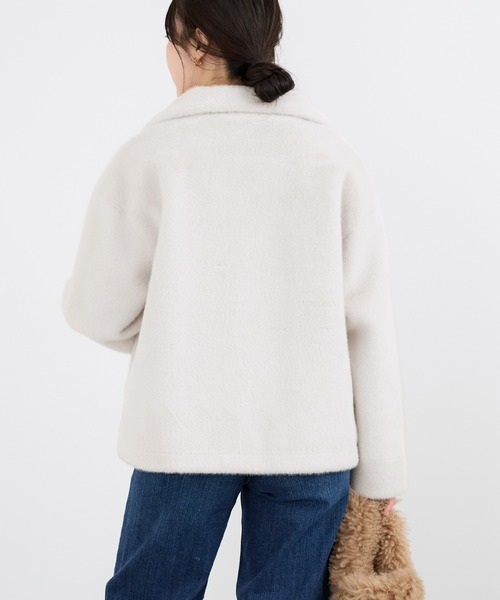 MICA&DEAL(マイカ&ディール)の「スタンドカラーファーブルゾン(ブルゾン・レディース・オフホワイト/ブラウン・FREE)」の16枚目の写真