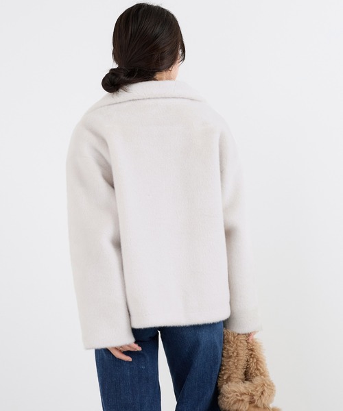 MICA&DEAL(マイカ&ディール)の「スタンドカラーファーブルゾン(ブルゾン・レディース・オフホワイト/ブラウン・FREE)」の17枚目の写真