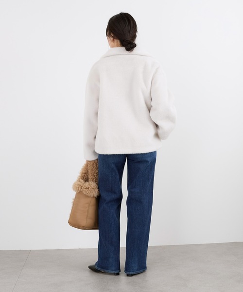 MICA&DEAL(マイカ&ディール)の「スタンドカラーファーブルゾン(ブルゾン・レディース・オフホワイト/ブラウン・FREE)」の22枚目の写真